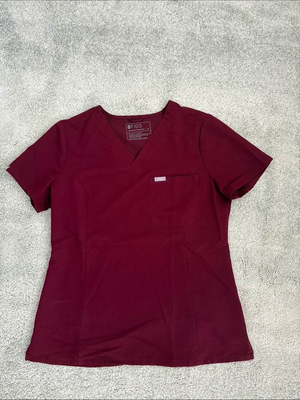 FIGS Women's Caterina Top Burgundy